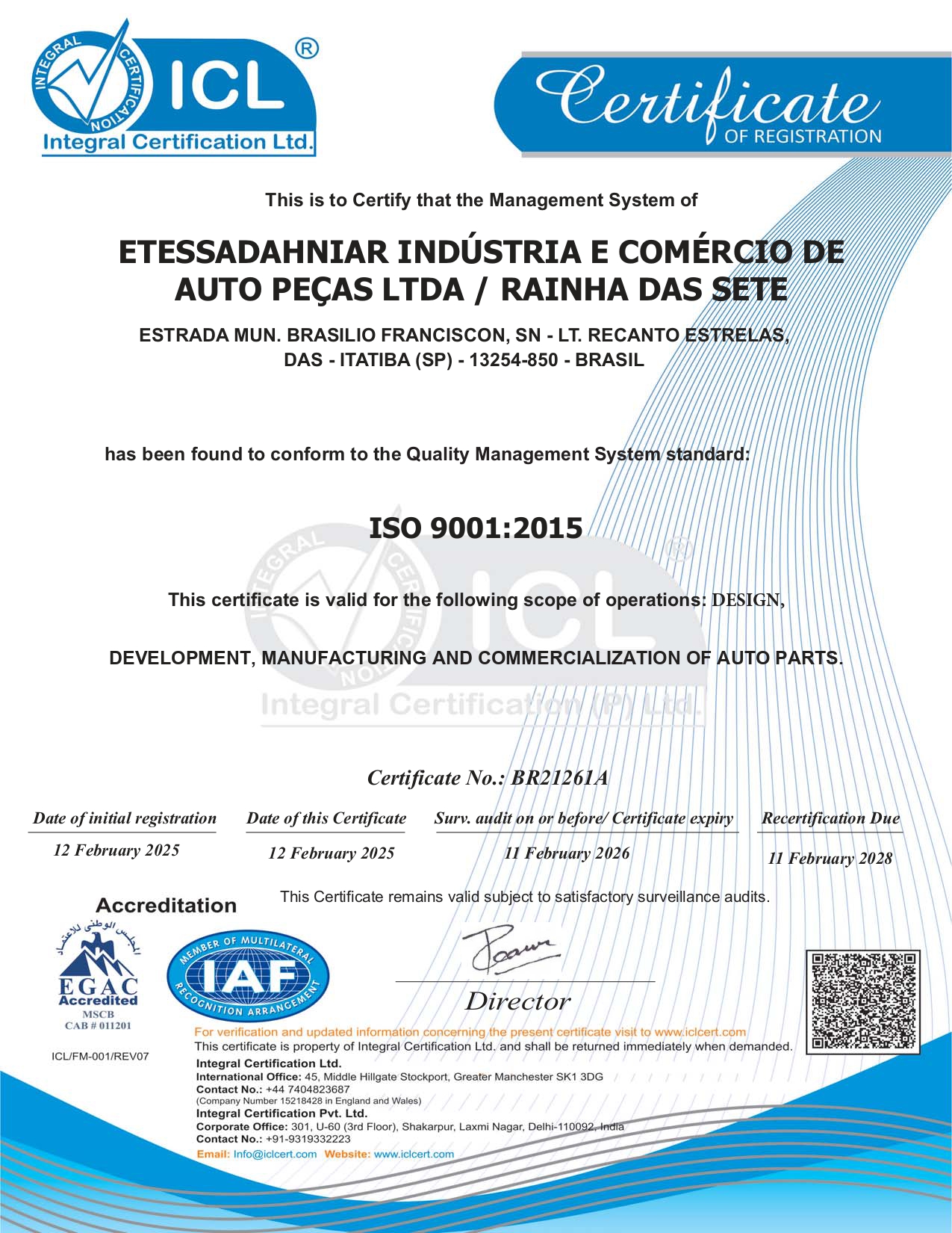 Certificado ISO 9001