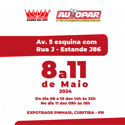 Autopar - 08/05 a 11/05 - 2024 Expotrade Pinhais - Curitiba - PR - Brasil